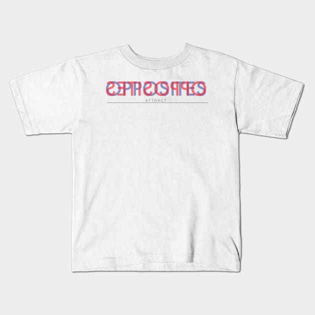 Opposites Attract Kids T-Shirt by ReggieLimited